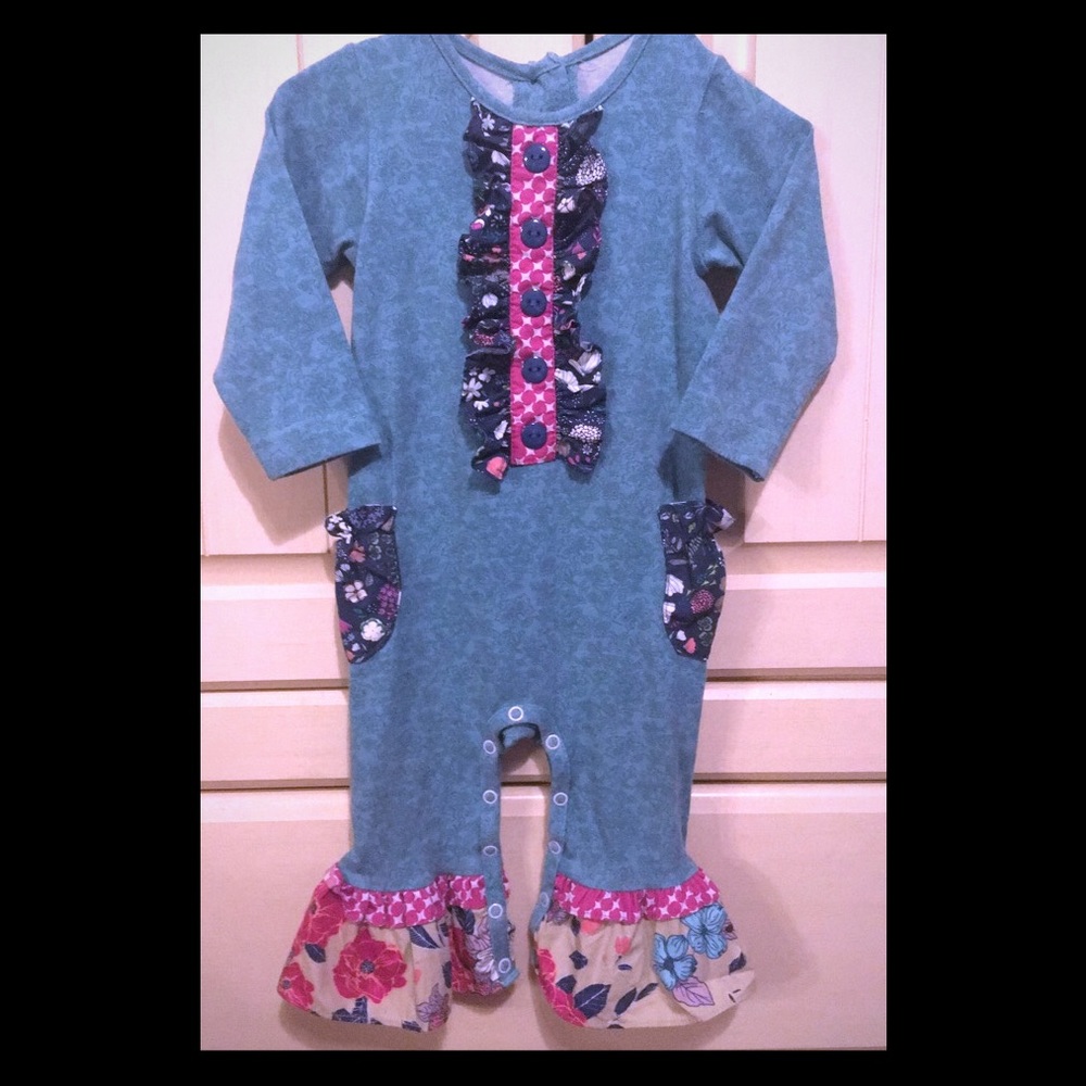 RicRac and Ruffles Romper EEUC 12 month